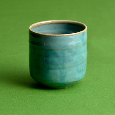 上野焼 酎杯（緑／総緑）